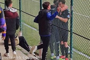 L'esultanza dei giocatori del Civitavecchia