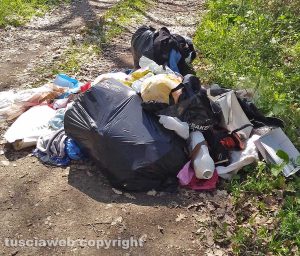 Vetralla - Rifiuti in via del Bosco