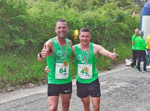 Montefiascone - Giannini e Cesarini al traguardo della Francigena Trail 100° chilometro