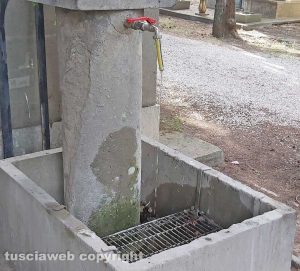 Viterbo - Fontana che perde acqua al cimitero