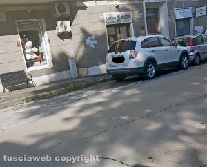 Viterbo - Strisce pedonali in via Vicenza