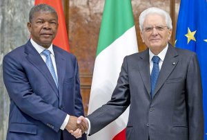 Sergio Mattarella e il presidente dell'Angola João Manuel Gonçalves Lourenço