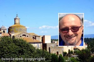 Tuscania - Nel riquadro: Massimo Pierantozzi
