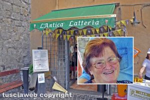 Viterbo - L'antica latteria - Nel riquadro Anna Baccelli