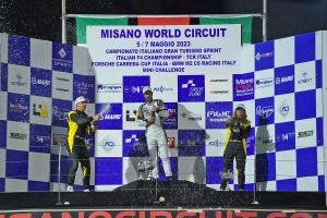 Luigi Gallo sul podio a Misano Adriatico
