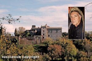 Il castello di Montecalvello - nel riquadro il principe Stanislas Klossowski de Rola