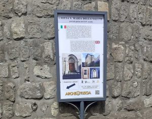 Viterbo - Nuovo cartello a Santa Maria della Salute