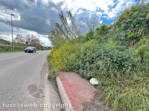 Viterbo - La pista rossa in strada Bagni