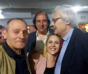 Di Mauro, Proietti e Cacchiarelli con Sgarbi