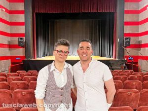 Viterbo - Vanessa Sansone e Giuseppe Berardino all'interno del cinema San Leonardo