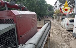 Ravenna - I vigili del fuoco di Civitavecchia a lavoro