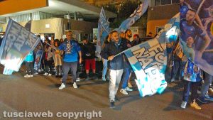 Viterbo - I tifosi in festa per lo scudetto del Napoli a piazza de Sacrario