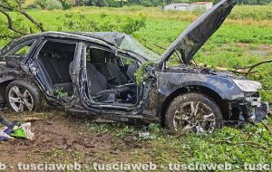 Viterbo - L'incidente in strada Ombrone