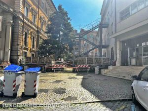 Liceo Buratti - L'area interdetta al passaggio