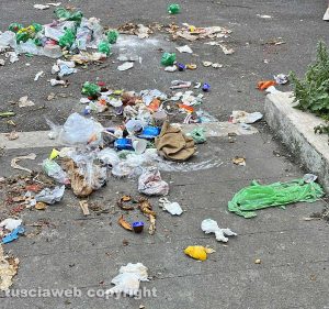 Viterbo - Immondizia in via Genova