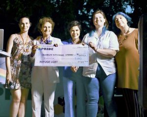 Viterbo - Celebrate With Pride, Centinaia di persone a pratogiardino Lucio Battisti - La Consegna dell'assegno assegno a Refuge Lgbt