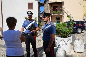 Intervento dei carabinieri di Rieti