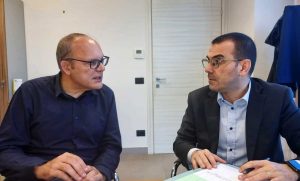 Viterbo - Firmato l’accordo tra Gianluca Fociani e Sergio Saggini