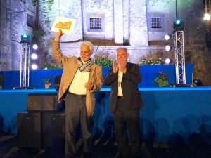 Montefiascone - Michele Placido e monsignore Fabio Fabene