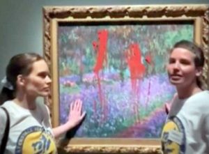 Stoccolma - Attiviste per il clima imbrattano un dipinto di Monet