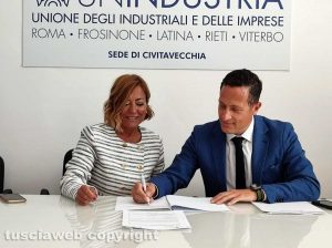 La firma del protocollo d'intesa - Cristiano Dionisi e Cristina Matranga