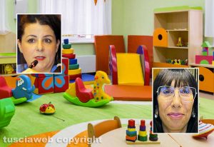 Un asilo nido - A sinistra: Chiara Frontini - A destra: Patrizia Notaristefano