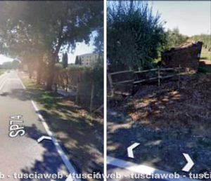Civita Castellana - Lancio di sassi contro le auto in località Quartaccio - La foto postata su Facebook