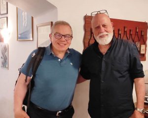 Viterbo - L'attore Marco Marzocca a pranzo in Spaghetteria