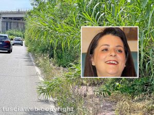 Viterbo - La pista rossa in strada Bagni - Nel riquadro Chiara Frontini