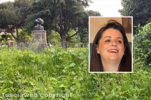 Erba alta a Viterbo - Nel riquadro Chiara Frontini - Foto di repertorio