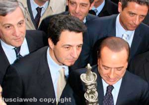 Silvio Berlusconi a Viterbo con Giulio Marini
