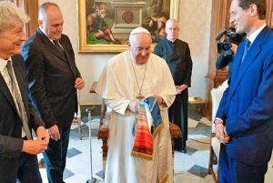 Il pontefice incontra il gruppo Gedi in occasione della giornata dell'ambiente