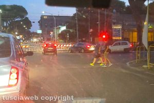 Viterbo - Passaggio a livello chiuso