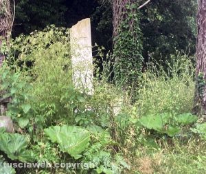 Bassano Romano – Monumento agli avieri trucidati nel ’43 ricoperto da erbacce e rovi