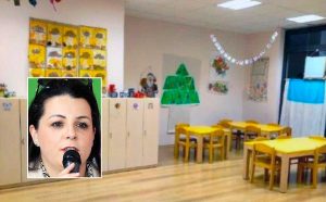 Un asilo nido - Nel riquadro: Chiara Frontini