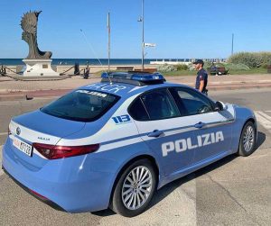 La polizia a Tarquinia