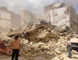 Matera - Crollo di una palazzina in centro