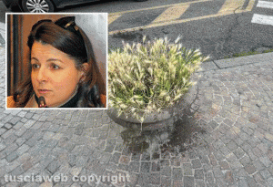 Amsterdam - La barbara tradizione olandese di mettere fiori nelle linde fioriere e la grande civiltà viterbese - Nei riquadri le sindache Chiara Frontini e Femke Halsema