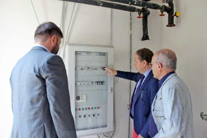 Romoli, Nicolai e Pasquini durante il sopralluogo al Colasanti du Civita Castellana