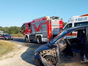 Tuscania - Frontale auto-camion sulla Tuscanese