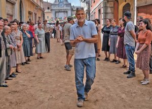 George Clooney sul set di Catch-22 a Sutri;