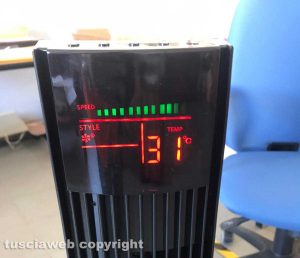 Viterbo - la temperatura negli uffici del tribunale