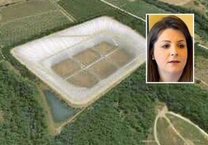 Viterbo - Discarica - Nel riquadro: Chiara Frontini