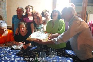 La cena dei compagni di scuola delle elementari, classe 1960, della scuola di Chia