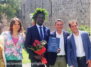 Viterbo - La laurea di Nhial Moses Yien