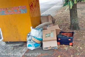 Viterbo - Immondizia a Santa Lucia
