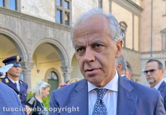 Il ministro dell’Interno Matteo Piantedosi a Viterbo