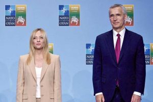 Giorgia Meloni e Jens Stoltenberg