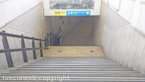 Il sottopasso della stazione ferroviaria di Civitavecchia