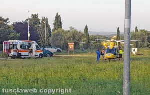 Vitorchiano - Elisoccorso in località Pallone